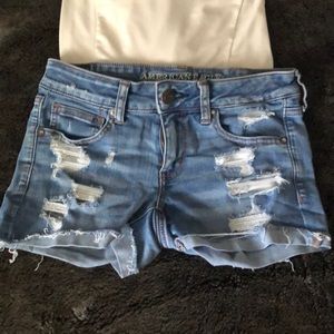 low rise jean shorts